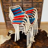 Set of 5 armchairs Tolix T2 50s