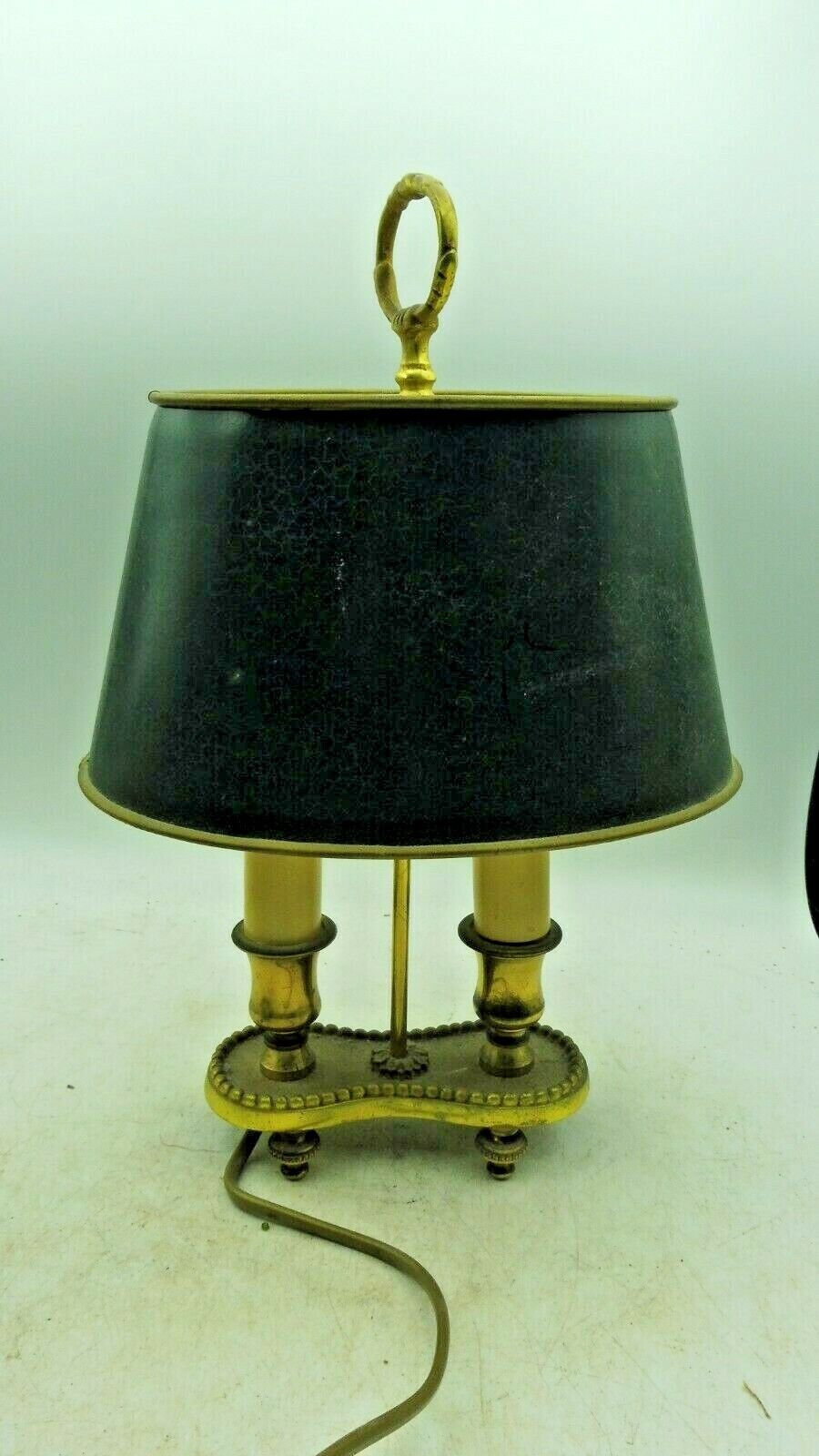 Lampe bouillotte en tole et bronze