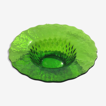 Green glass cup