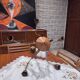 Vintage Scandinavian chandelier with 5 arms (1950s–60s)
