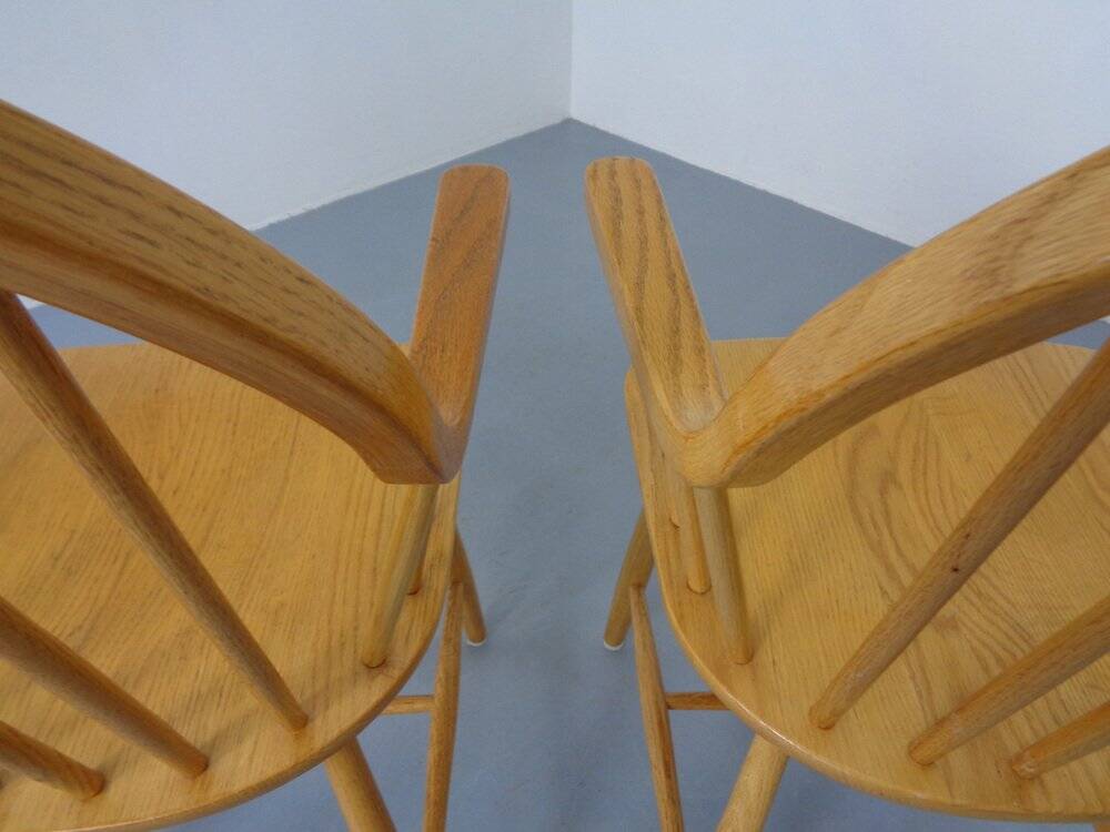 Set of oak armchairs by Erik Ole Jørgensen for Tarm Stole Møbelfabrik.