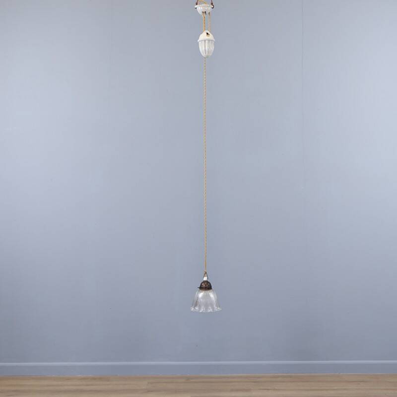 Antique adjustable pendant lamp