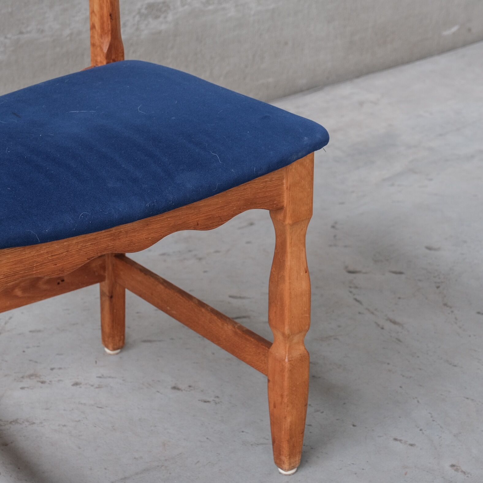 6 oak mid-century dining chairs