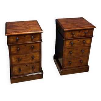 Set of antique mahogany bedside tables