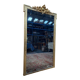 Louis XVI style gilded wood pediment mirror