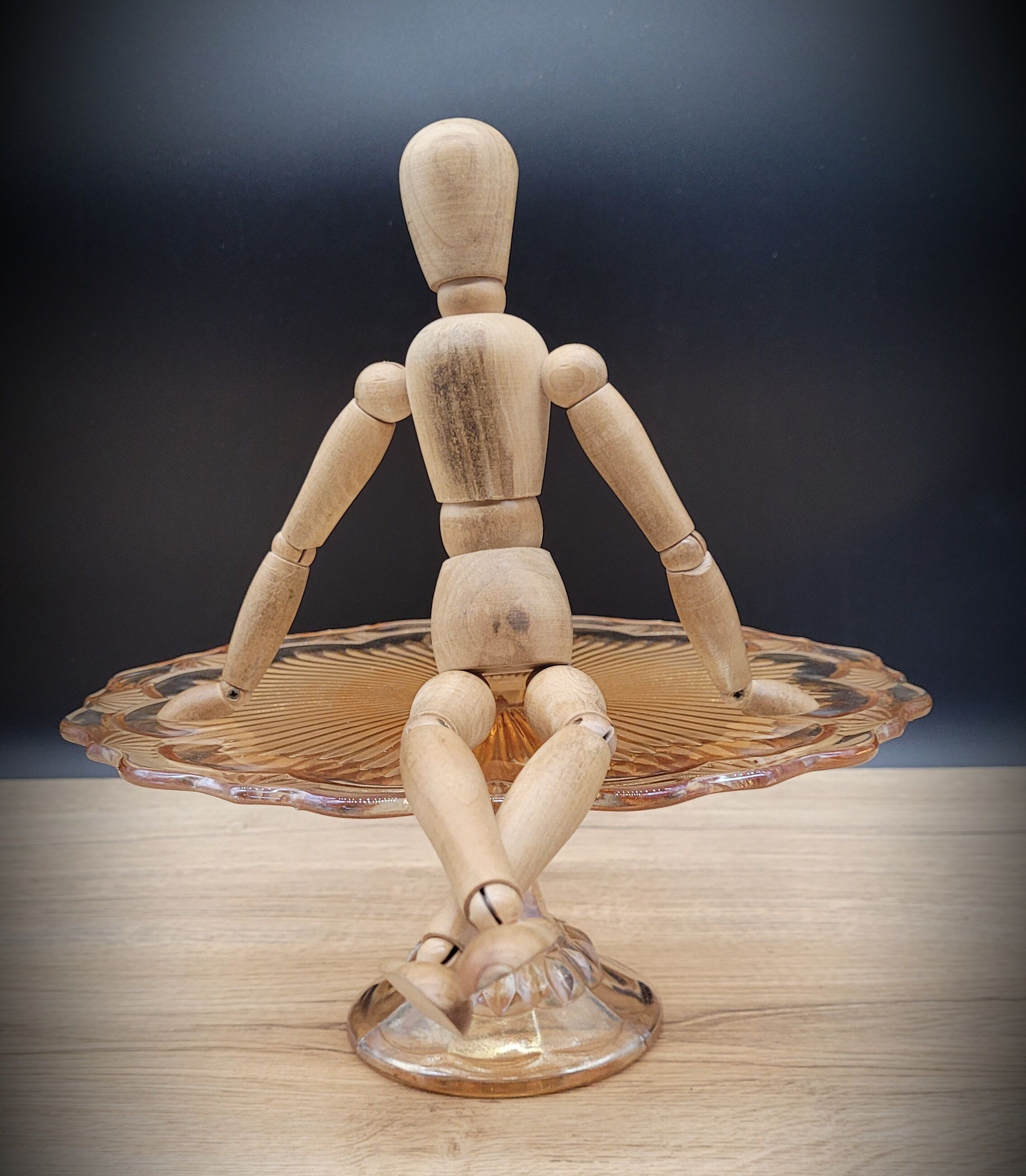 Pink molded glass pie dish