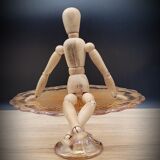 Pink molded glass pie dish