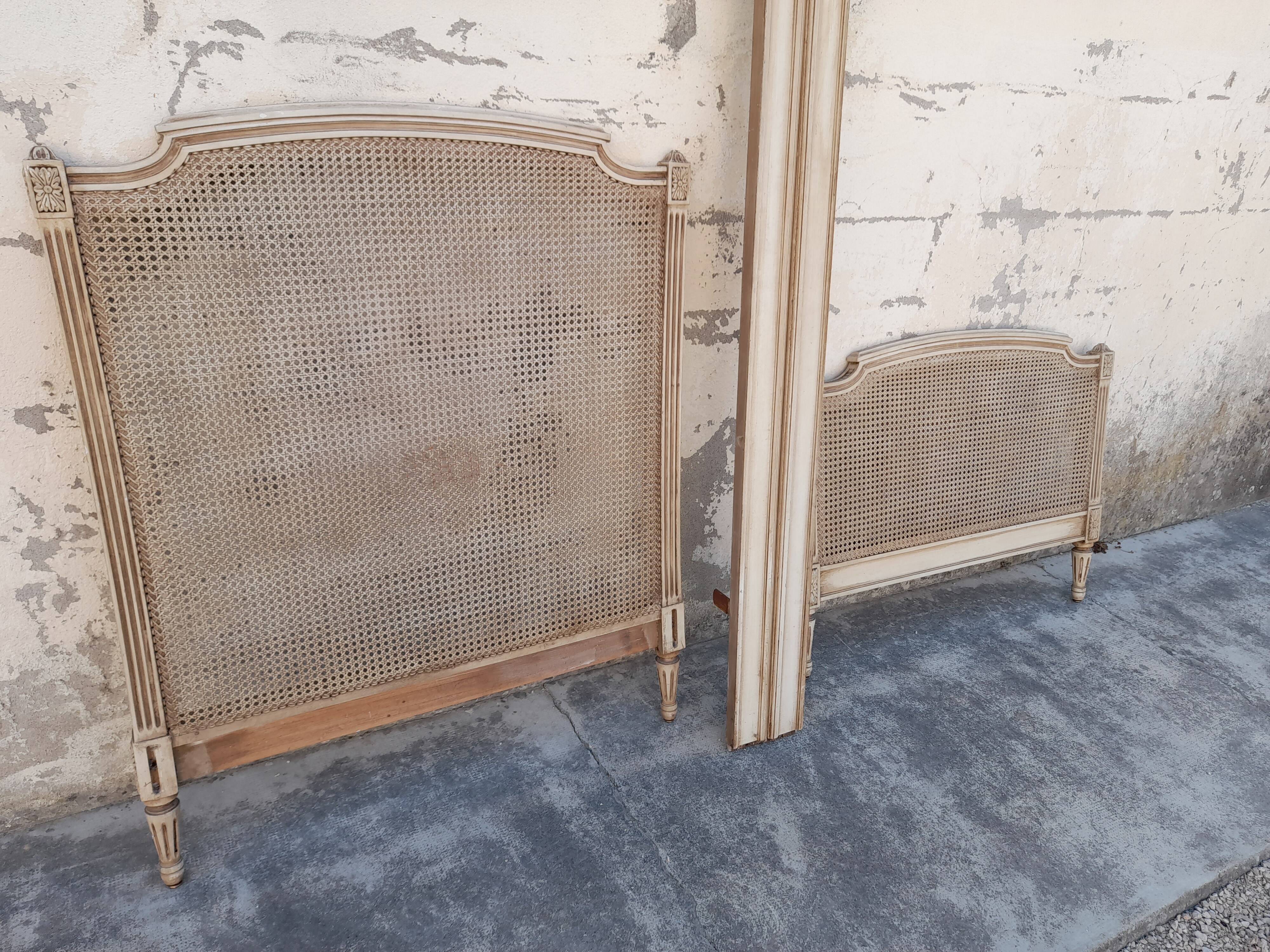 Louis XVI style bed in cannage 1900