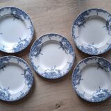 Set of 5 Dolphin plates BFK 1920