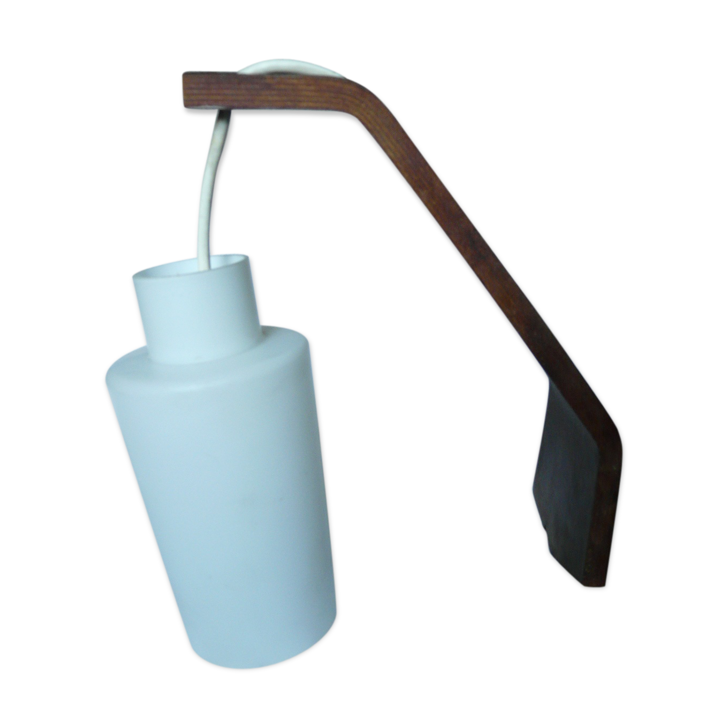 Wall light vintage philips wood and opaline
