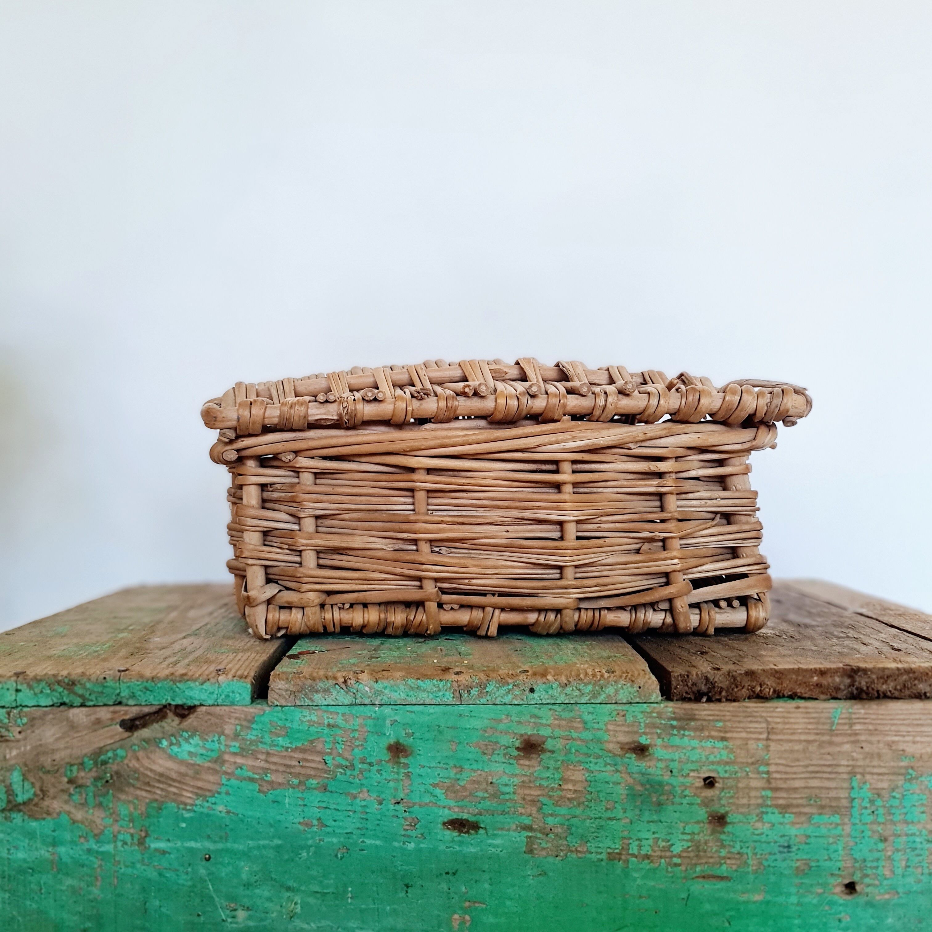 Vintage rattan trunk