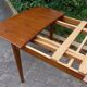 Teak extension table with rounded edges Denmark 1960