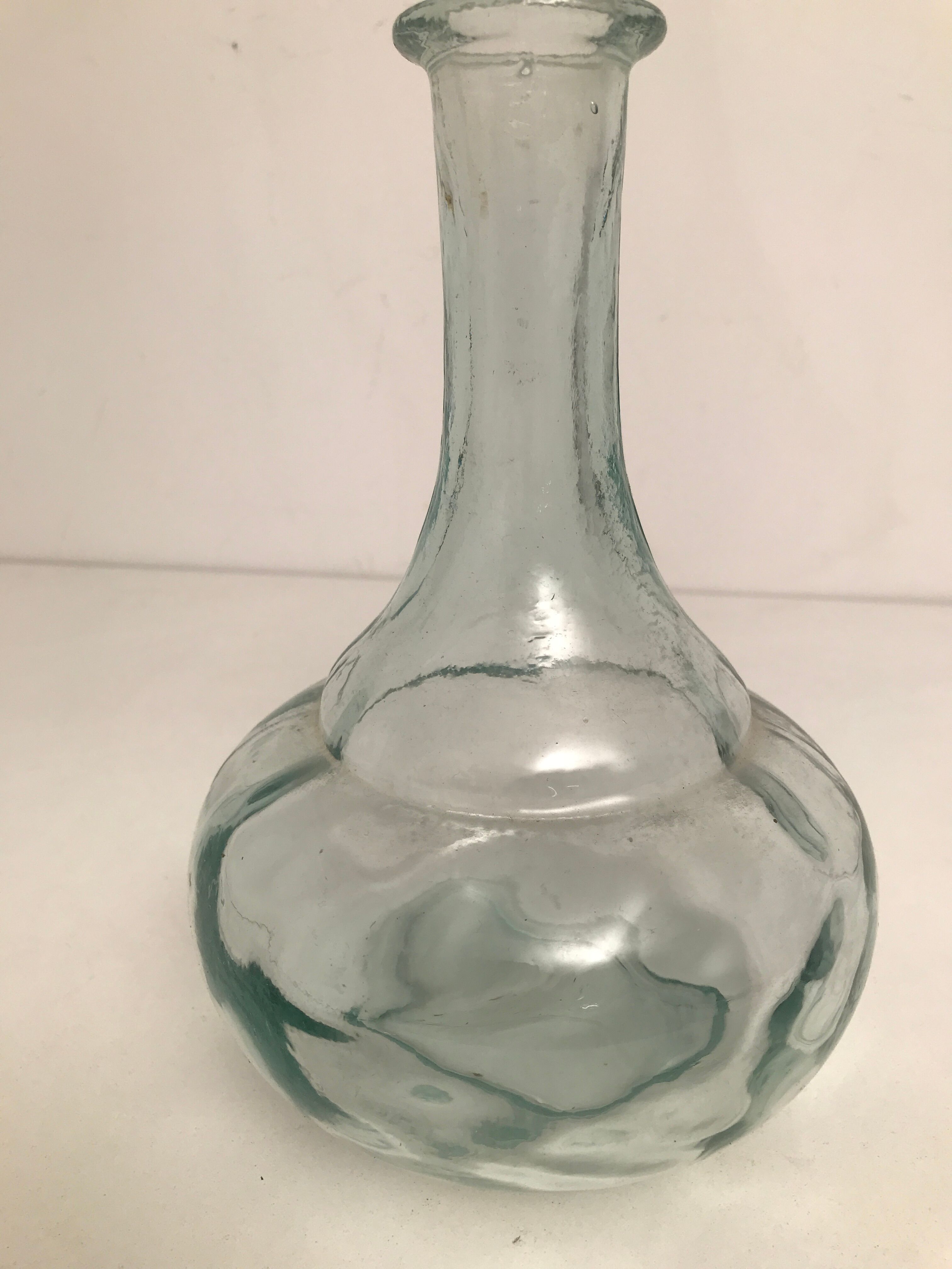 Glass art deco bottle