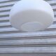 Suspension scandinave en verre opalin blanc