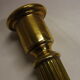 Pair of fluted brass candlesticks Louis XVI style