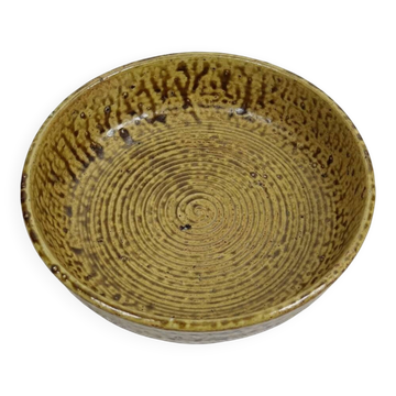 Coupe vintage en grès artisanal signé Bodin, années 1970-1980