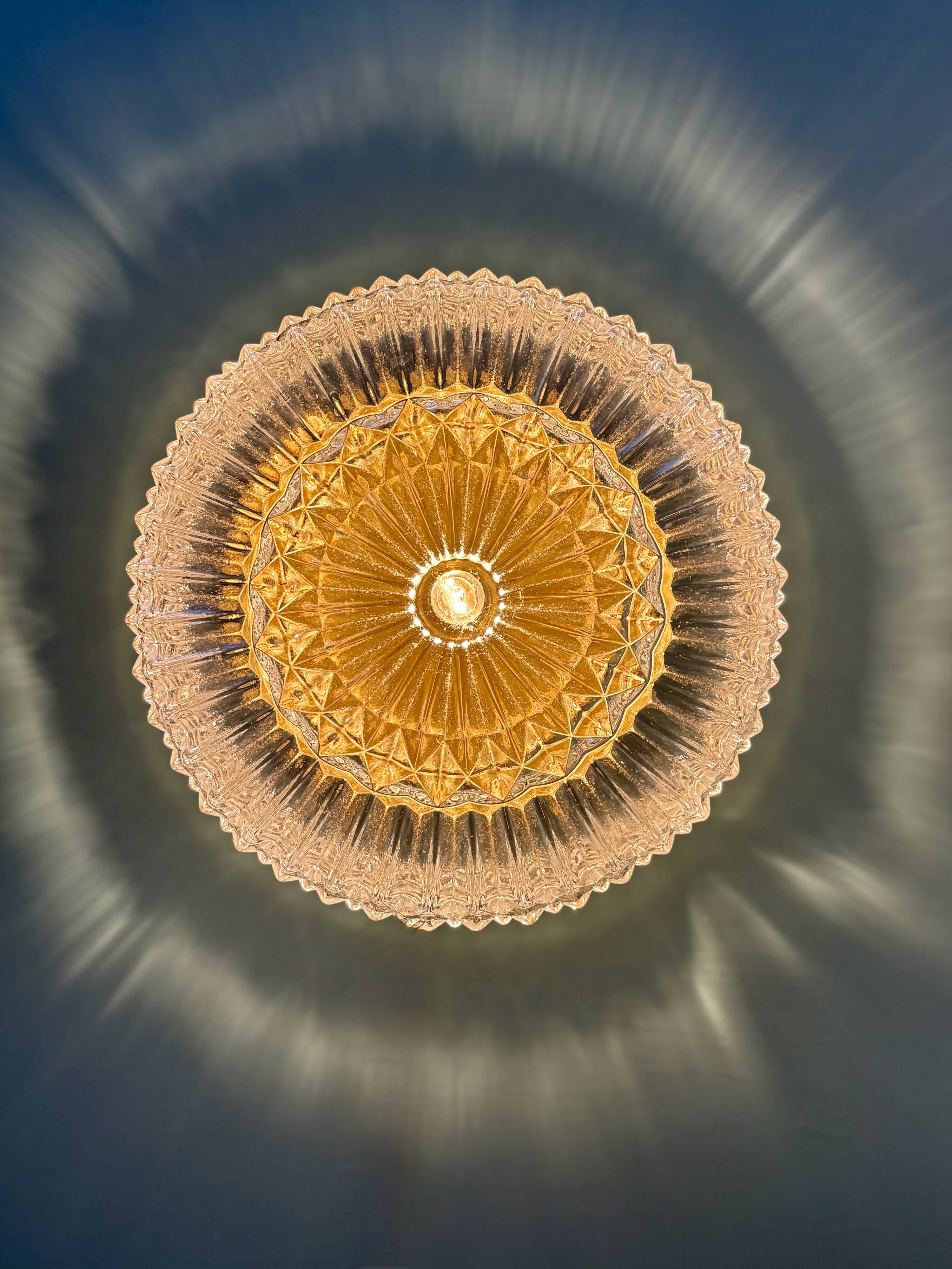 Vintage glass moulded globe wall/ceiling light.