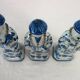 3 figurines of emperors from the Qing dynasty, China, early 20th century.
