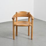 Set of 6 solid pine chairs by Rainer Daumiller, Denmark, circa 1970.