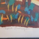 Lithograph Pierre Ambrogiani Landscape of Provence