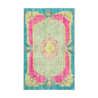 Tapis oriental tissé à la main des années 1970 190 cm x 302 cm