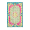 Handwoven Overdyed Oriental 1970s 190 cm x 302 cm Multicolor Carpet
