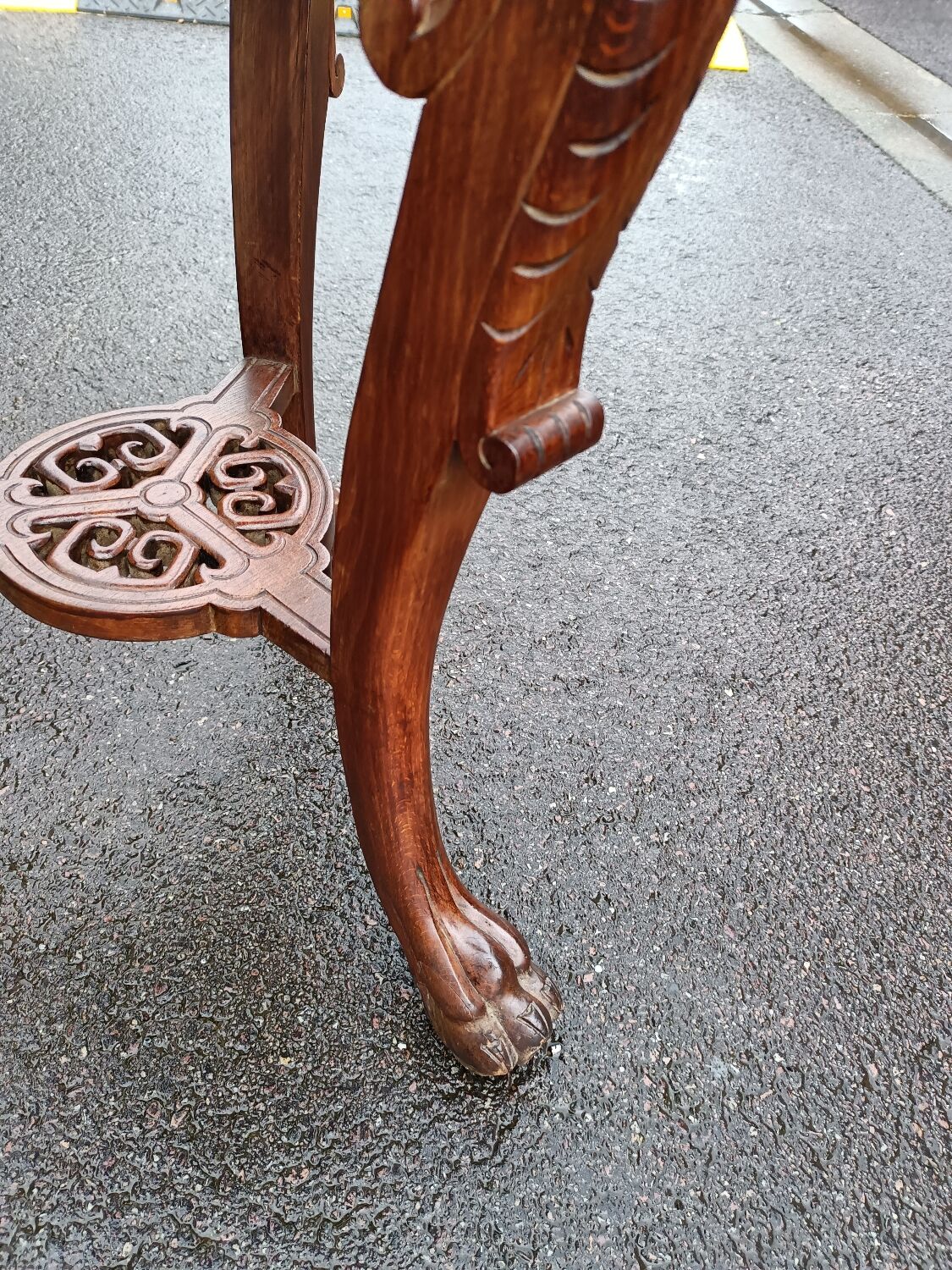 Sellette ancienne table d'appoint plateau marbre