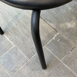 Danish design armchair from the 80s, metal and imitation leather