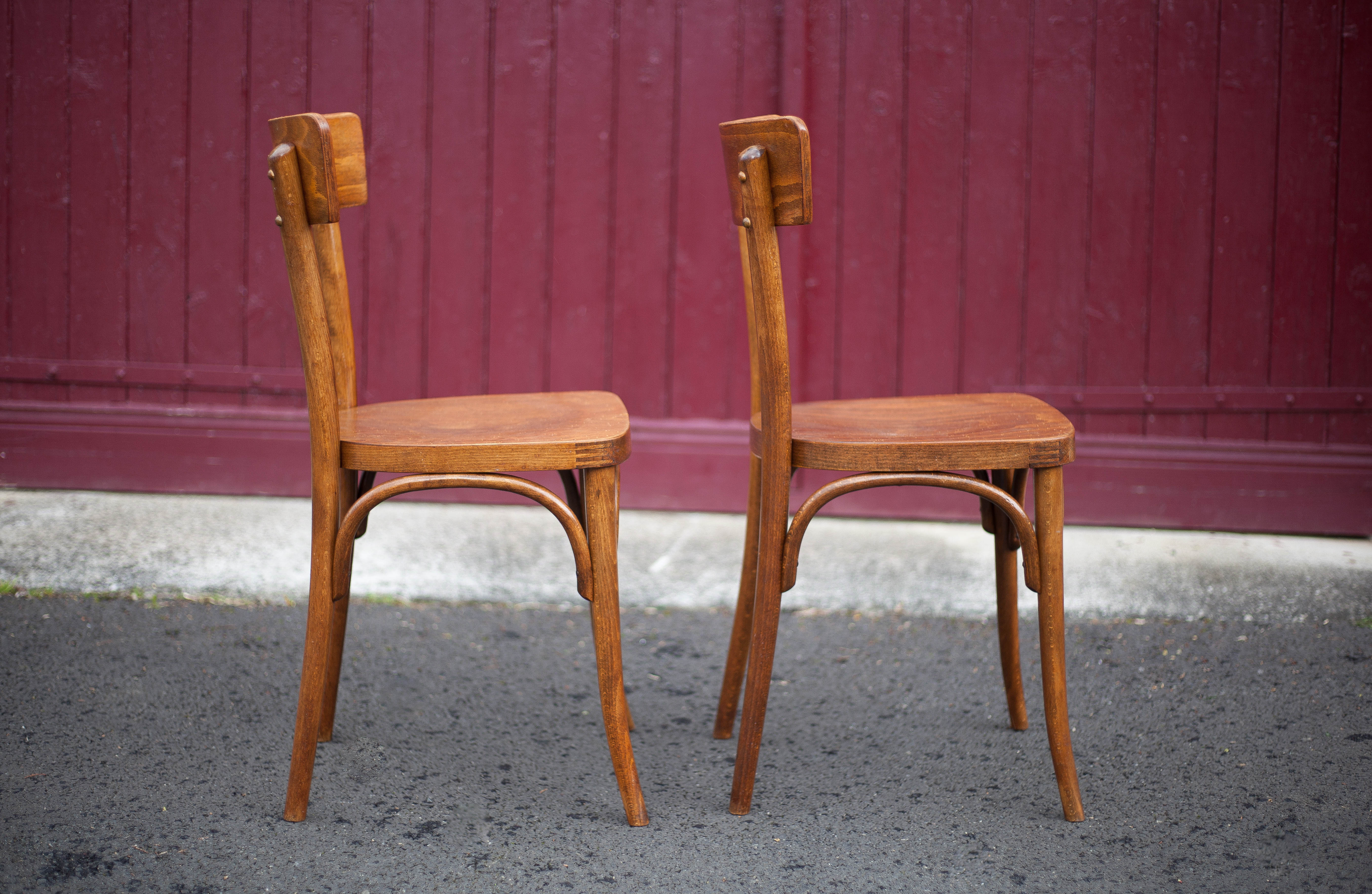 Pair of Thonet bistro chairs