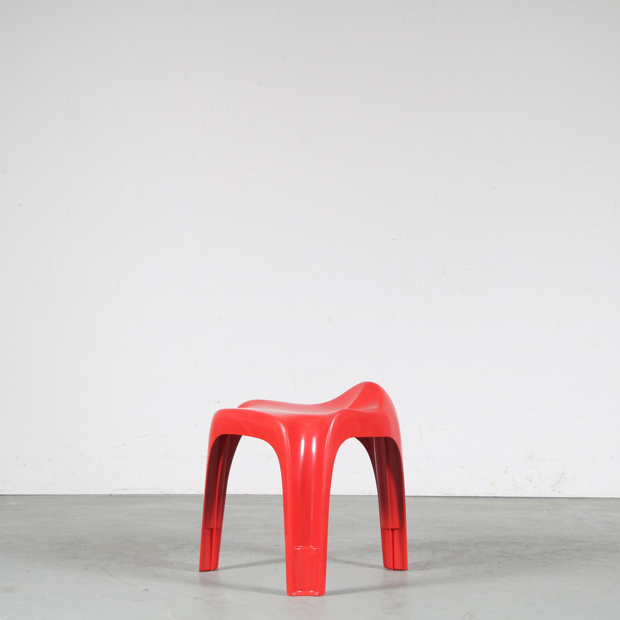 Tabouret rouge "Casalino" des années 2000 par Alexander Begge pour Casala, Allemagne
