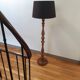 Carved wooden lamppost