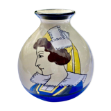 Vase ball art deco ceramic HB QUIMPER Prior to 1942 - decoration 524 - N°2