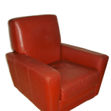 Art deco leather armchair, 1960s