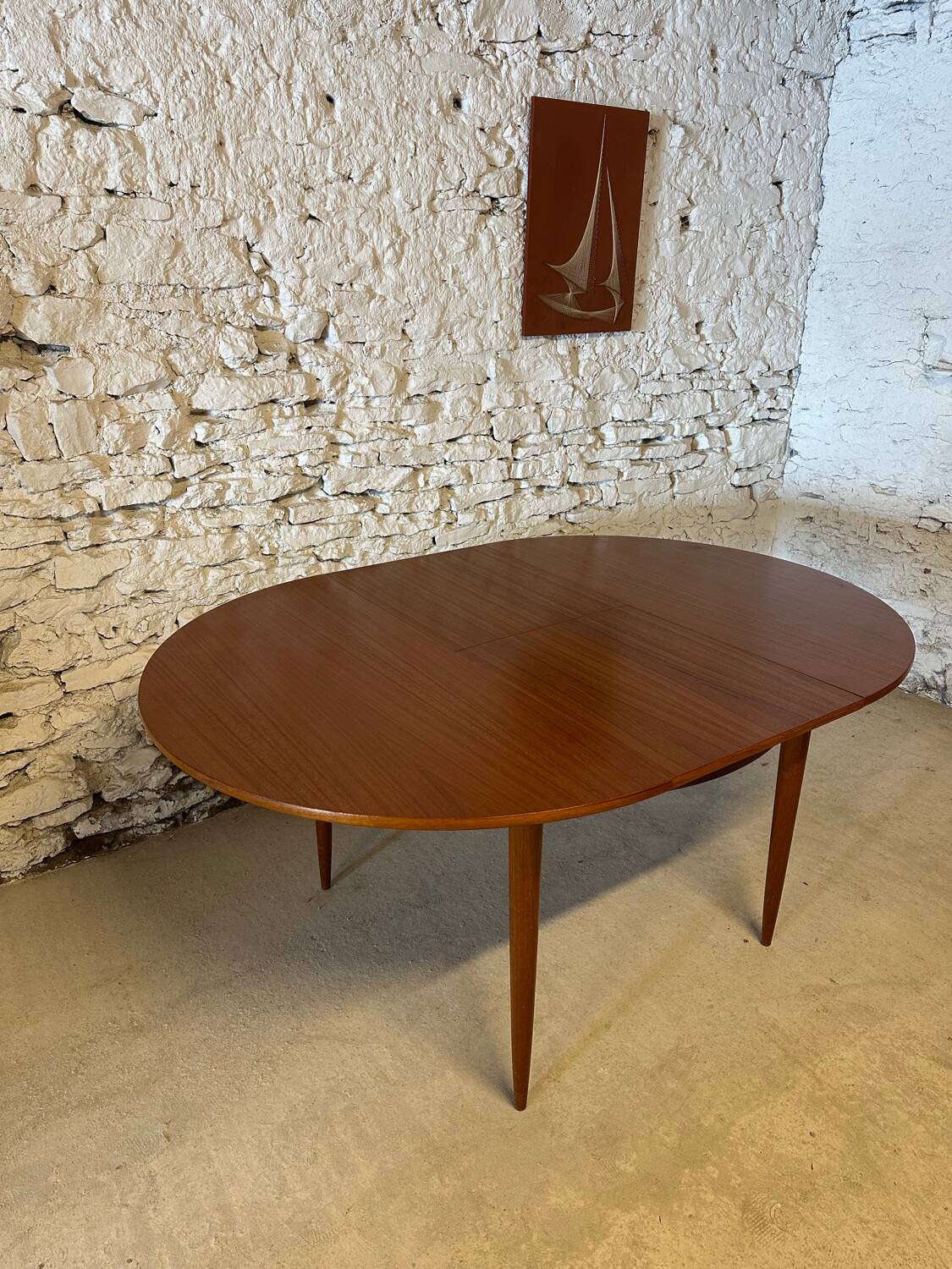 1960s Scandinavian extendable teak round table