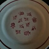 Series of six flat earthenware plates Pexonne model Algiers