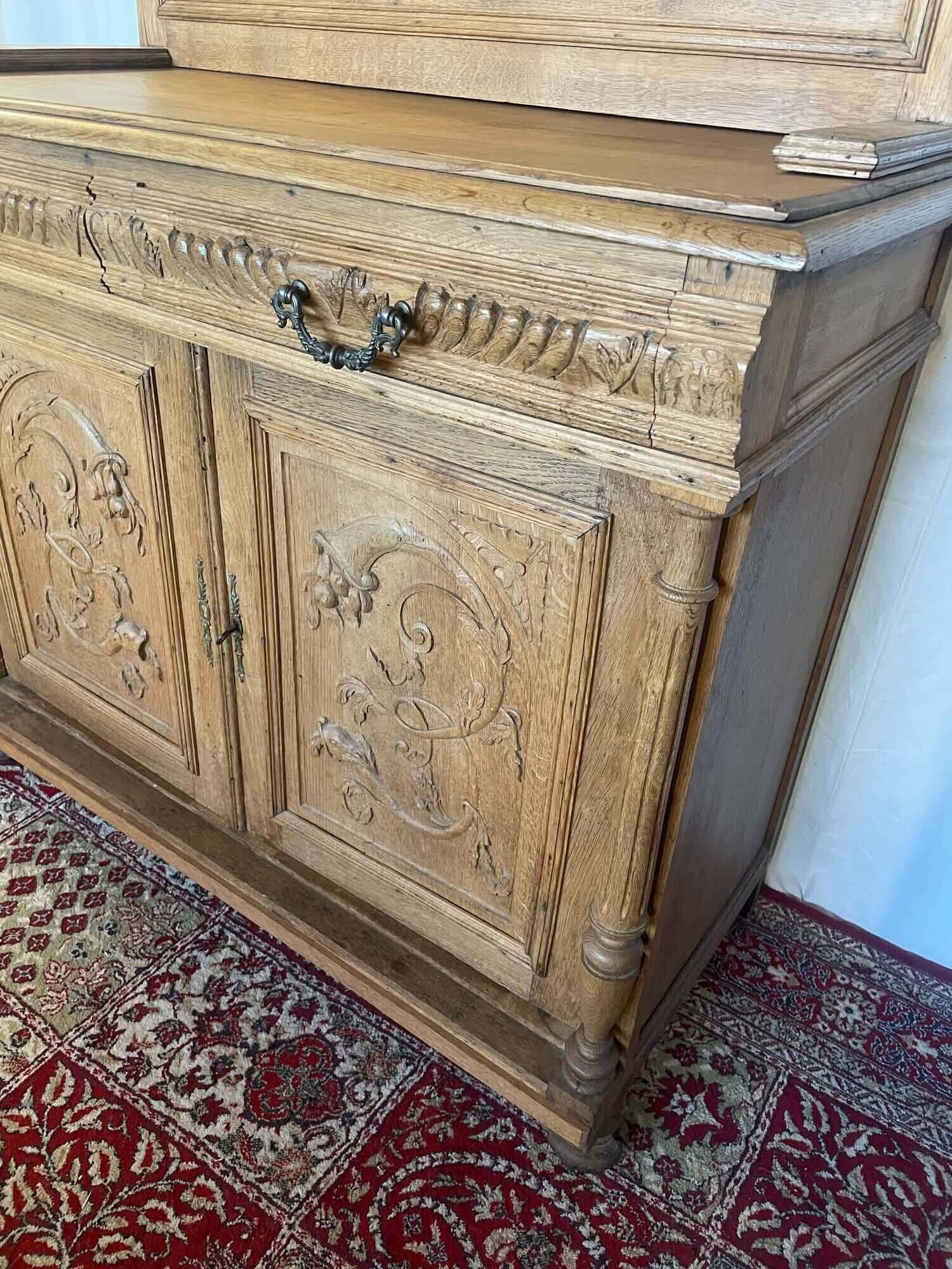 Antique Henri II / Neo-Renaissance buffet in carved solid oak