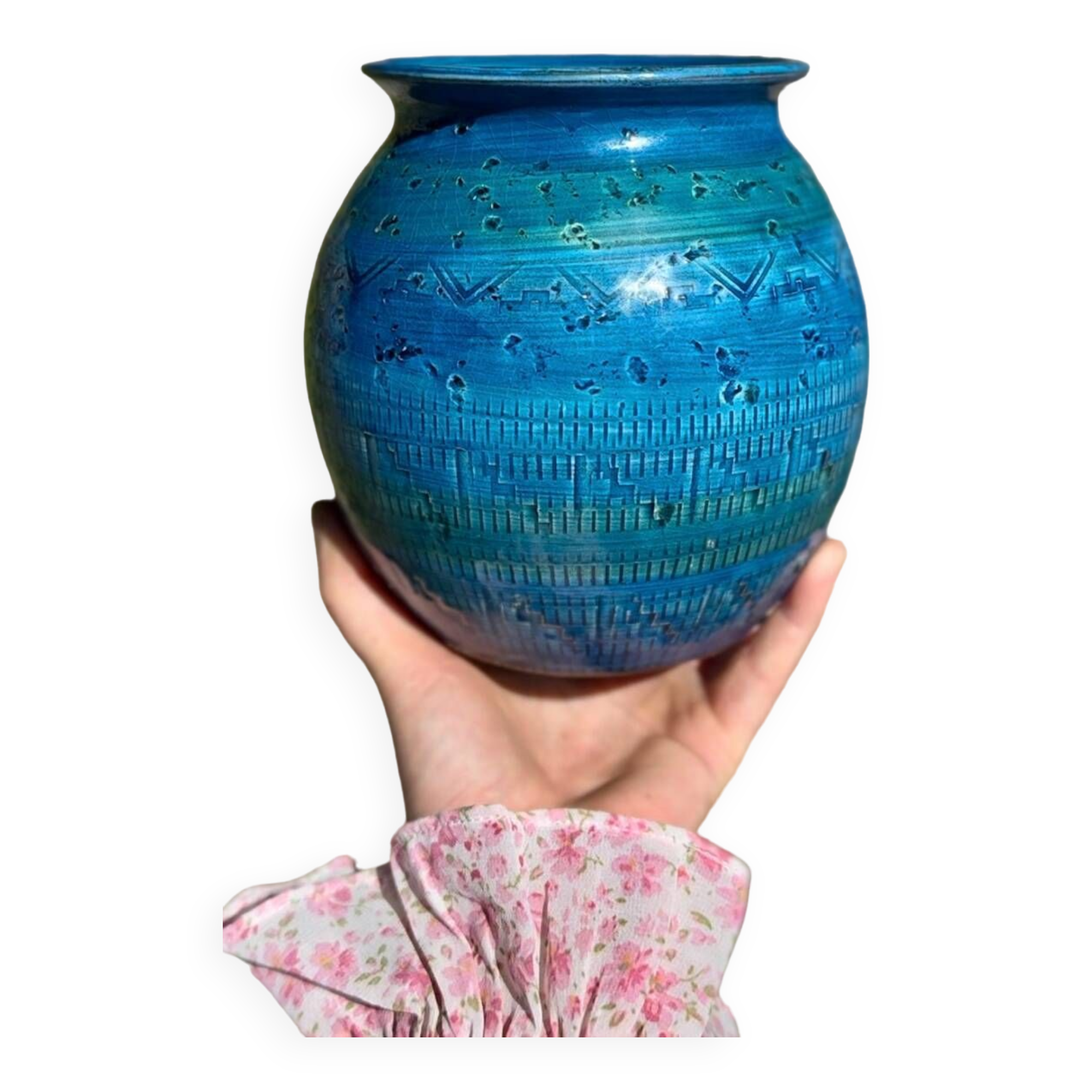 Panier en osier en forme de carafe aiguière