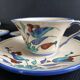 Set of 4 handmade cups and saucers – Hand-painted – Izni style