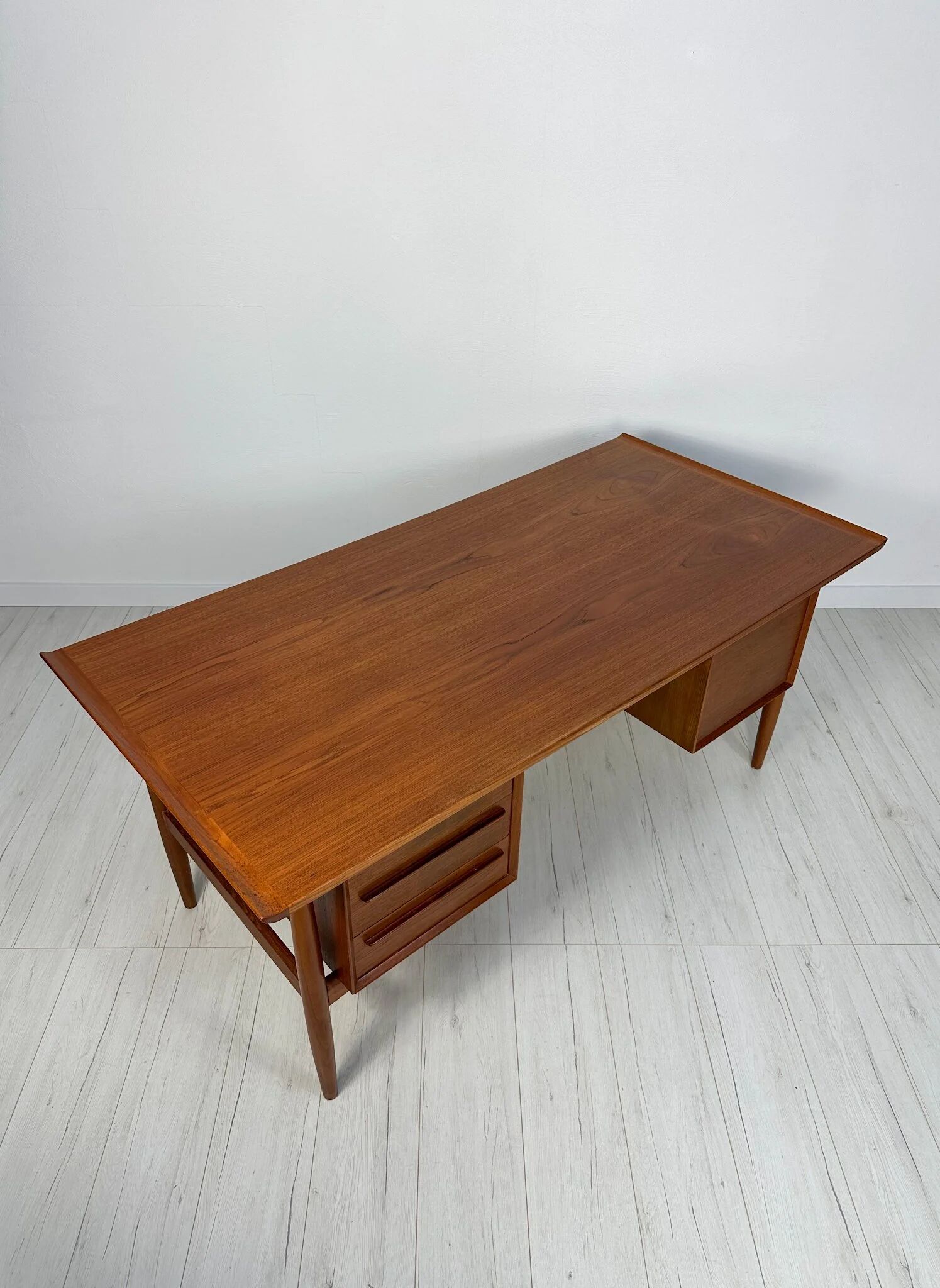 1960s vintage Danish mid-century teak writing desk by Arne Vodder for H.P. Hansen