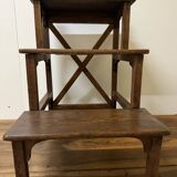 Library step ladder in oak