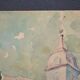 French school 20th century "the village church" watercolor, dated 1944