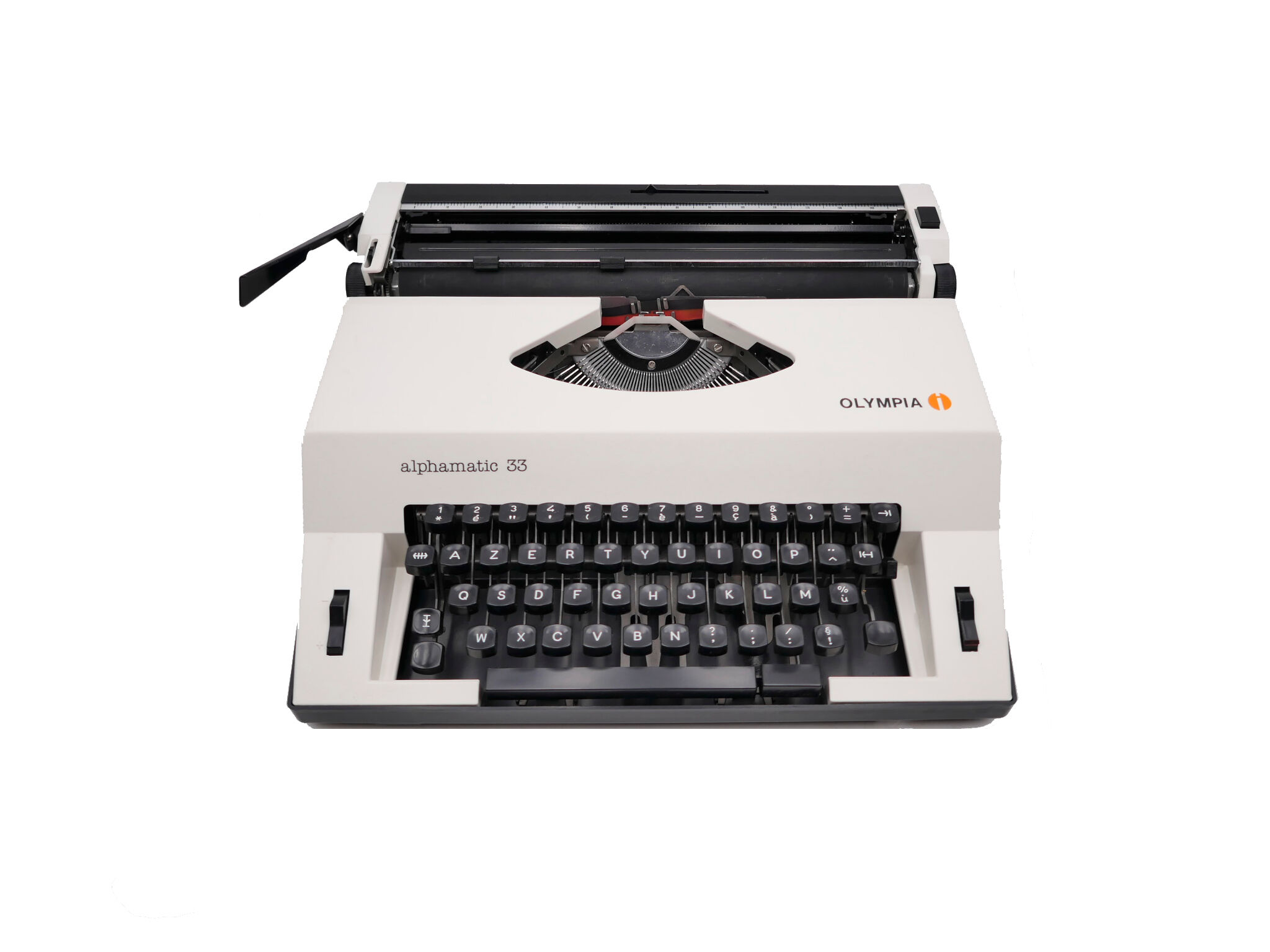 Typewriter Olympia Alphamatic 33 white revised ribbon new 1980