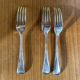 Set of 3 silver English forks