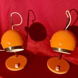 Pair of eye ball lamps, space age, 70s