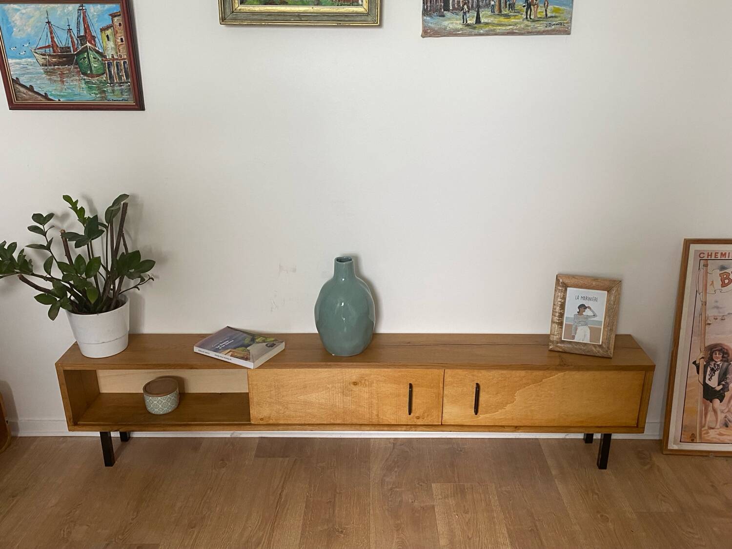 Light oak solid wood sideboard