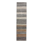 Tapis de couloir Kilim rayé marron crème 2x9, tapis de cuisine, 69x272 cm