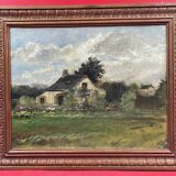 oil on panel Unsigned Landscape of Loire Atlantique