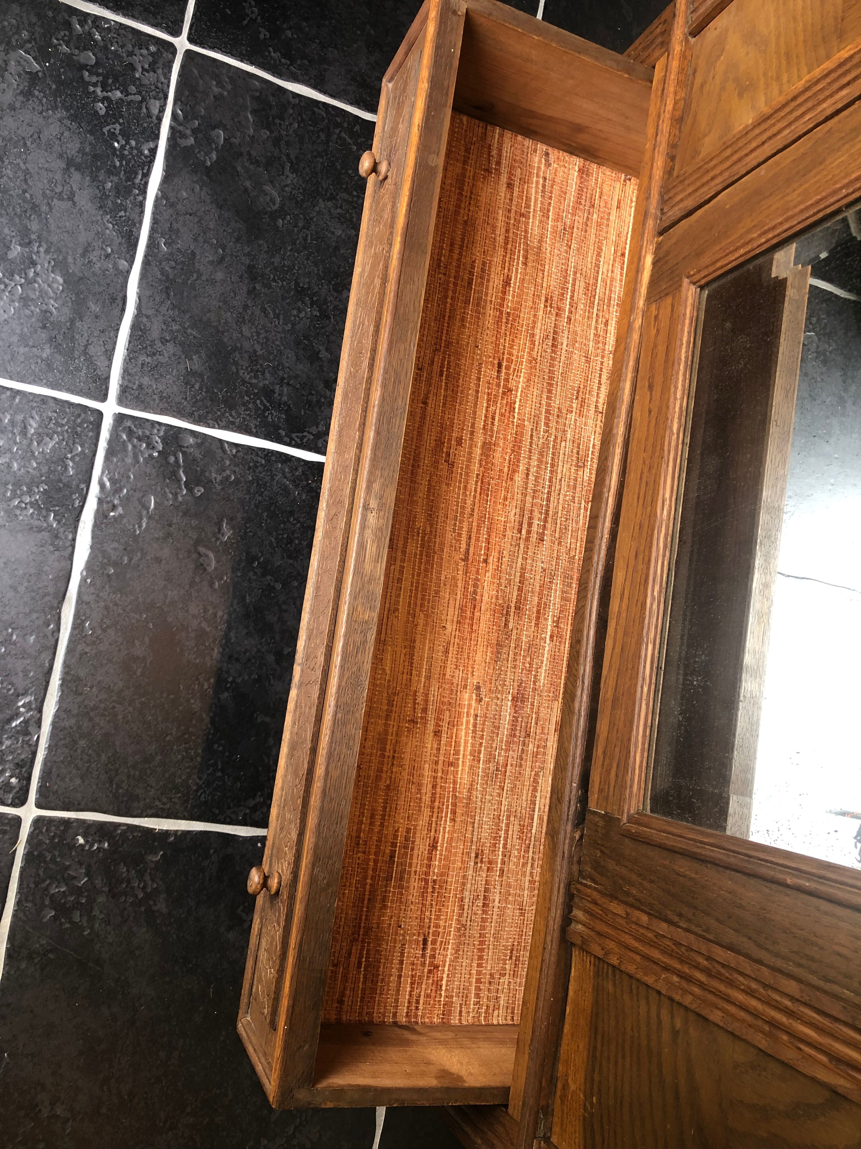 Antique wardrobe with mirror