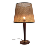 Midcentury modern mahogany lamp