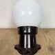 Vintage Brown Bakelite Wall Light with Milk Glass, 1970s